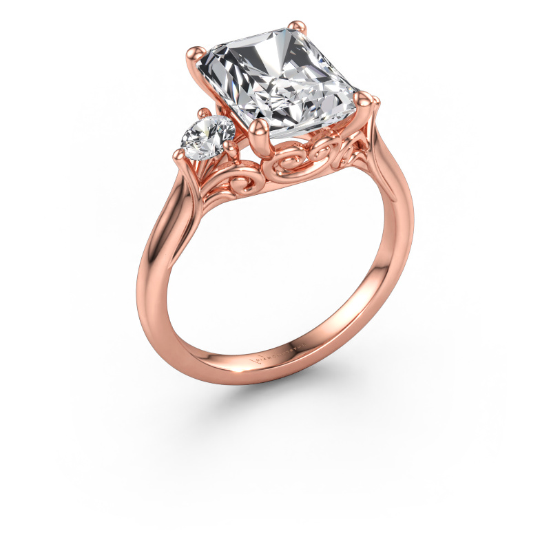 Immagine di Anello di fidanzamento Laurian RAD 585 oro rosa Diamante 3.90 crt