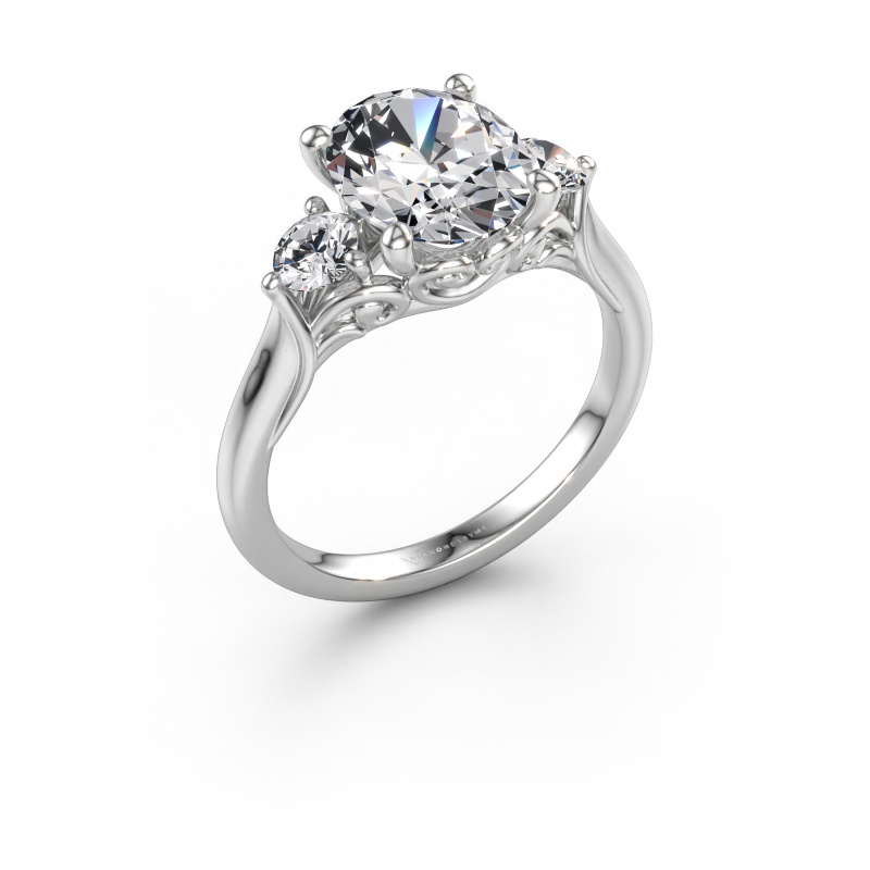 Bild av Förlovningsring Laurian OVL 585 vitt guld Diamant 3.10 crt