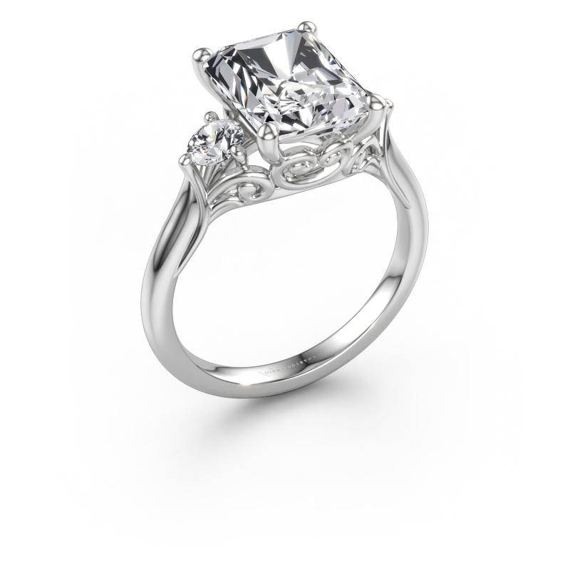 Immagine di Anello di fidanzamento Laurian RAD 585 oro bianco Diamante lab grown 3.90 crt