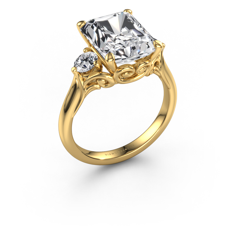 Image of Engagement ring Laurian RAD 585 gold Lab grown diamond 5.55 crt