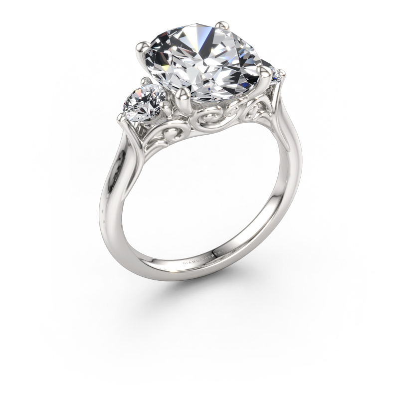 Immagine di Anello di fidanzamento Laurian OVL 950 platino Diamante lab grown 5.650 crt
