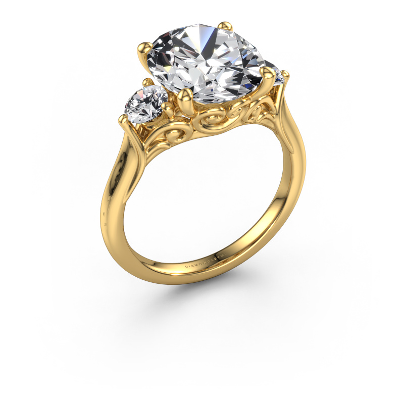 Image of Engagement ring Laurian OVL 585 gold Lab grown diamond 5.650 crt