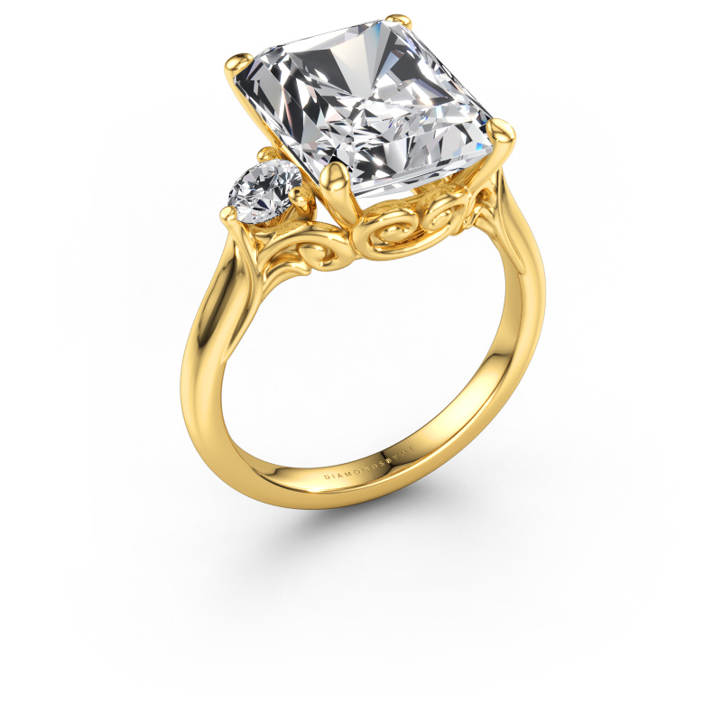 Bild av Förlovningsring Laurian RAD 585 gult guld Labbodlad diamant 7.29 crt