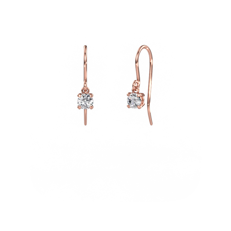 Afbeelding van Oorhangers Laurie RND 1 585 rosé goud Diamant 0.50 crt