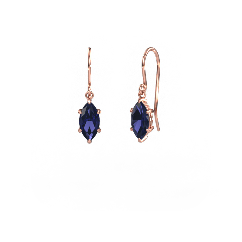 Image de Pendants d'oreilles Laurie MRQ 1 585 or rose Saphir 10x5 mm