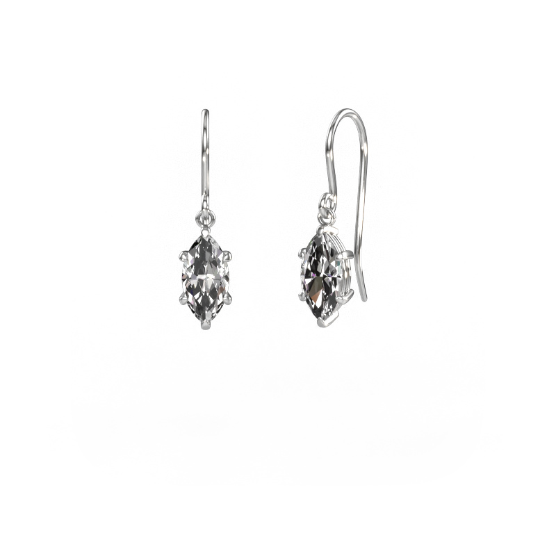 Image of Drop earrings Laurie MRQ 1 950 platinum Lab grown diamond 2.00 crt