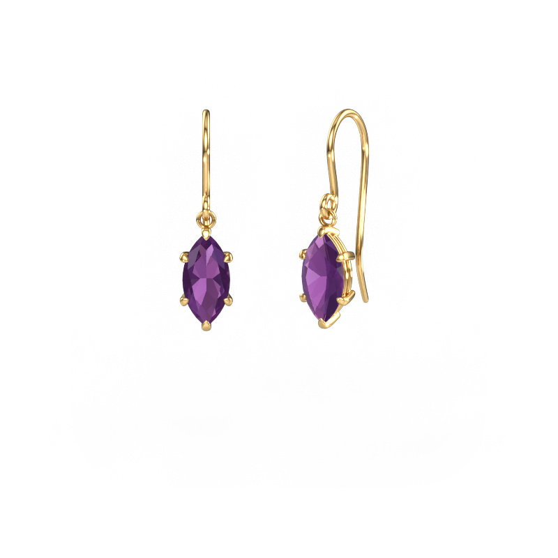 Bild von Ohrhänger Laurie MRQ 1 585 Gold Amethyst 10x5 mm