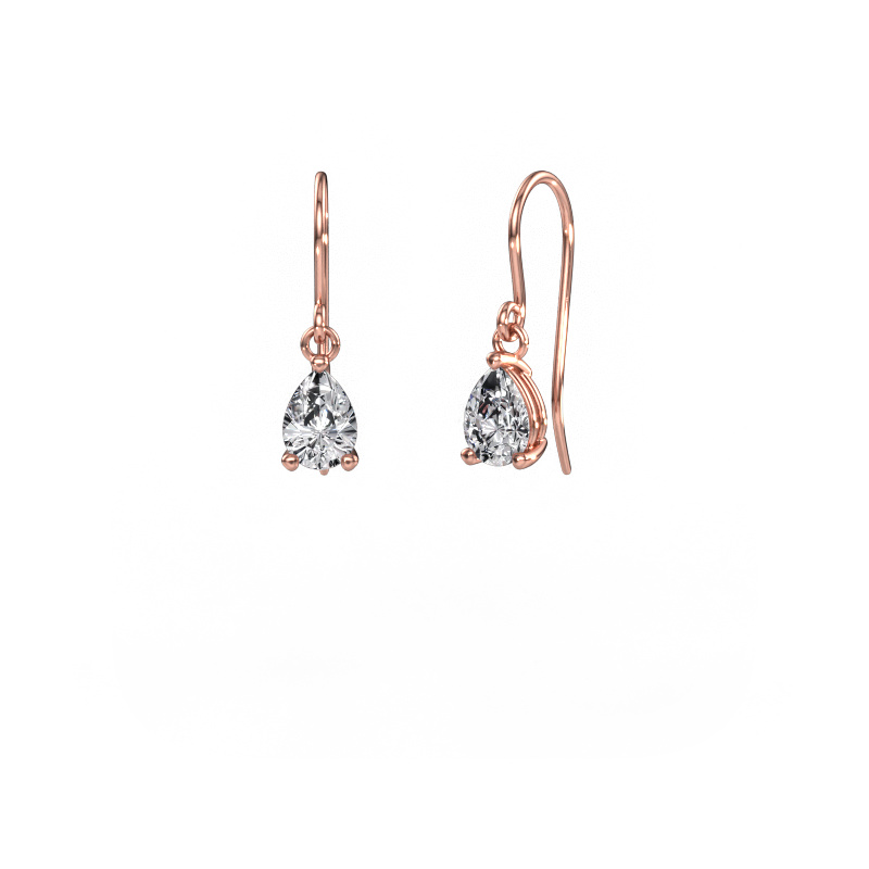 Afbeelding van Oorhangers Laurie PER 1 585 rosé goud Diamant 1.30 crt