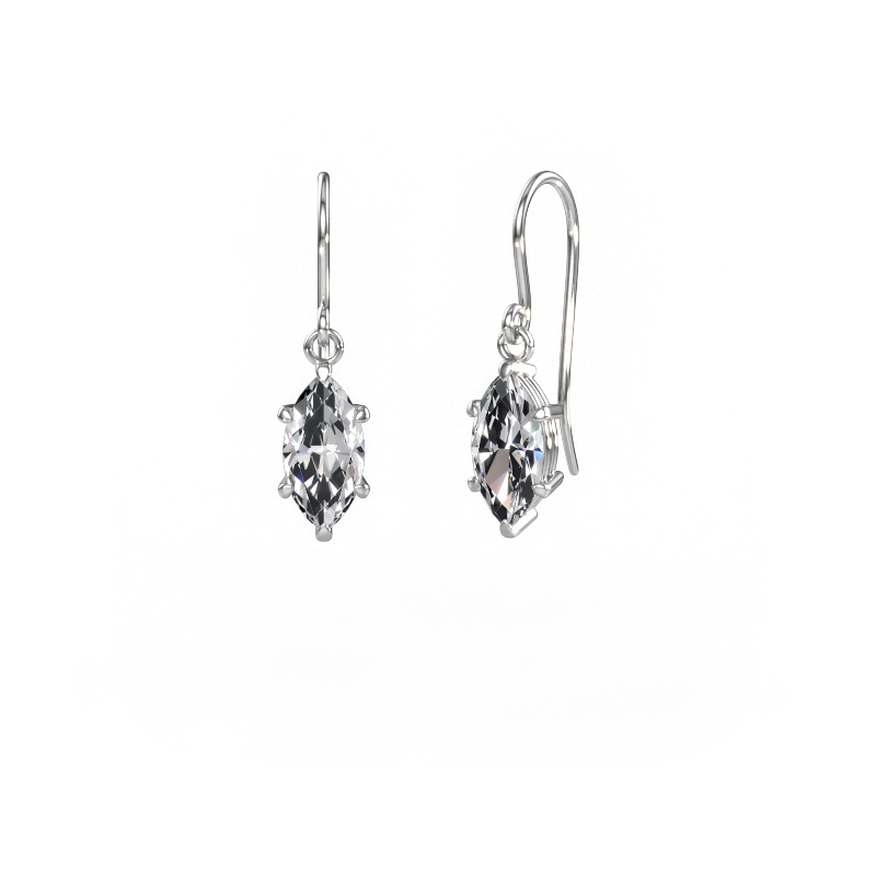 Image of Drop earrings Laurie MRQ 1 950 platinum Diamond 2.50 crt