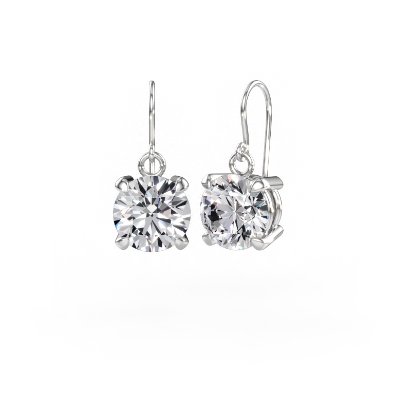 Immagine di Orecchini pendenti Laurie RND 1 950 platino Diamante lab grown 10.00 crt