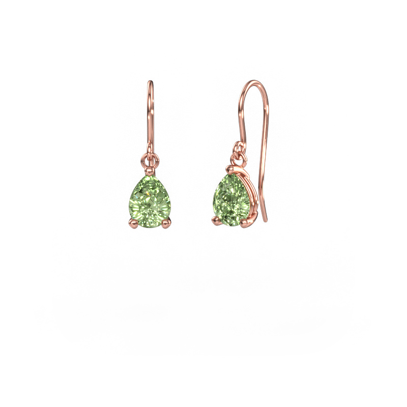 Bild von Ohrhänger Laurie PER 1 585 Roségold Grüner Labor-Diamant 8x6 mm
