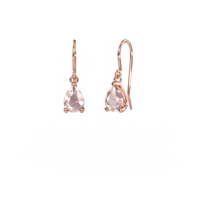 Image de Pendants d'oreilles Laurie PER 1 585 or rose Champagne morganite 8x6 mm