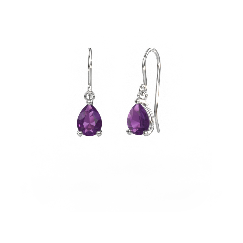 Bild von Ohrhänger Laurie PER 1 585 Weißgold Amethyst 8x6 mm