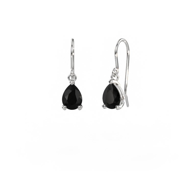 Image of Drop earrings Laurie PER 1 585 white gold Black diamond 2.50 crt