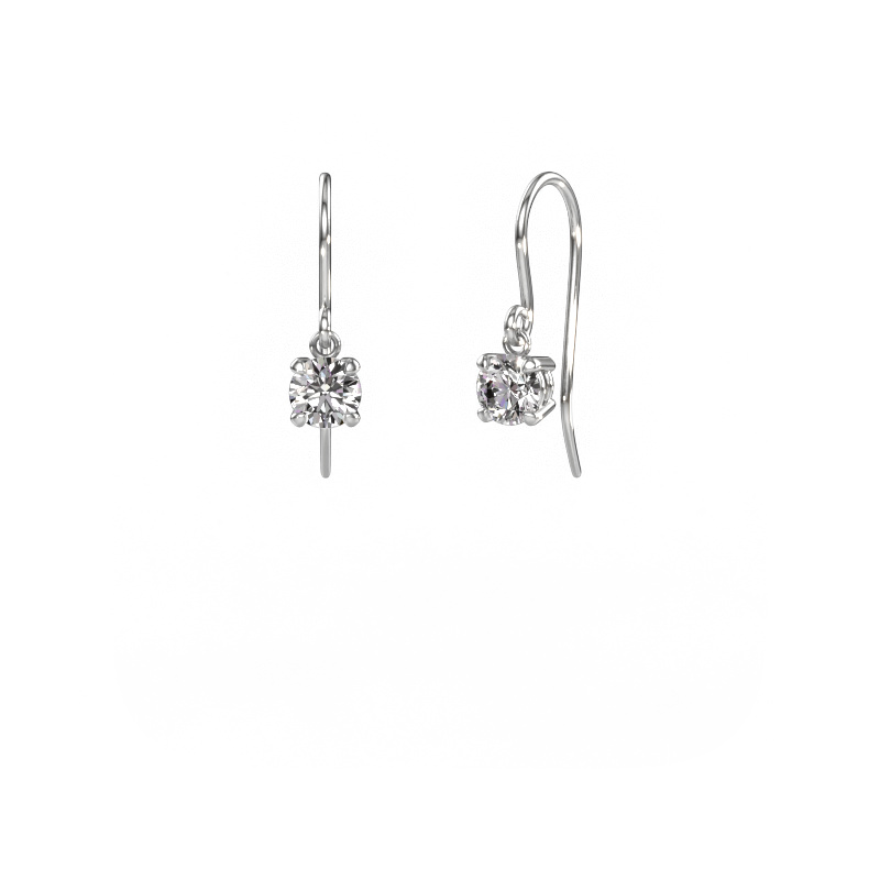 Image de Pendants d'oreilles Laurie RND 1 950 platine Diamant 0.80 crt