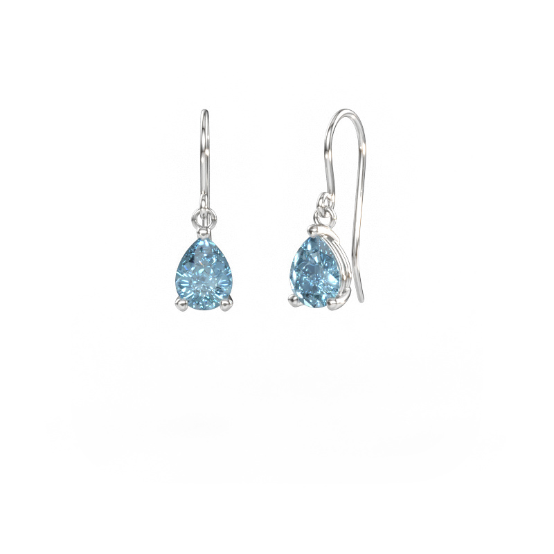 Immagine di Orecchini pendenti Laurie PER 1 950 platino Diamante lab grown blu 8x6 mm