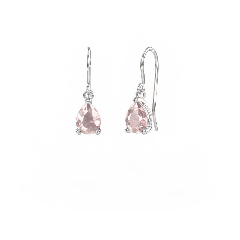 Immagine di Orecchini pendenti Laurie PER 1 585 oro bianco Morganite champagne 8x6 mm