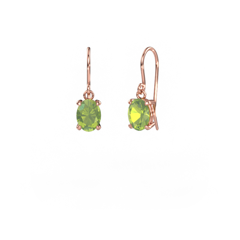 Bild von Ohrhänger Laurie OVL 1 585 Roségold Peridot 8x6 mm