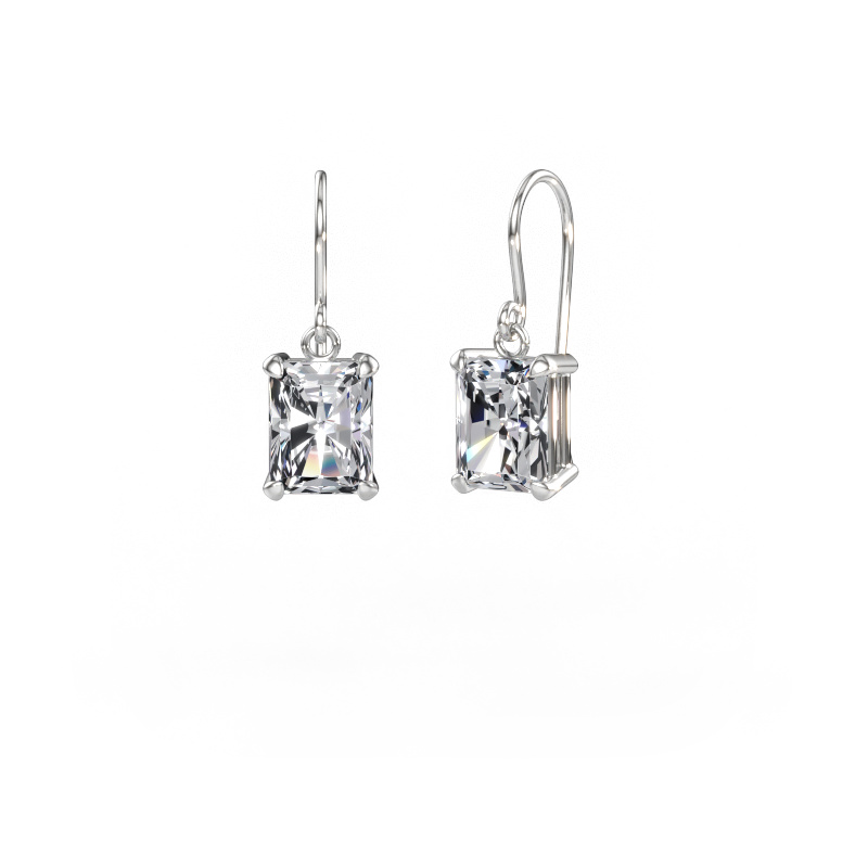 Immagine di Orecchini pendenti Laurie RAD 1 585 oro bianco Diamante lab grown 5.00 crt