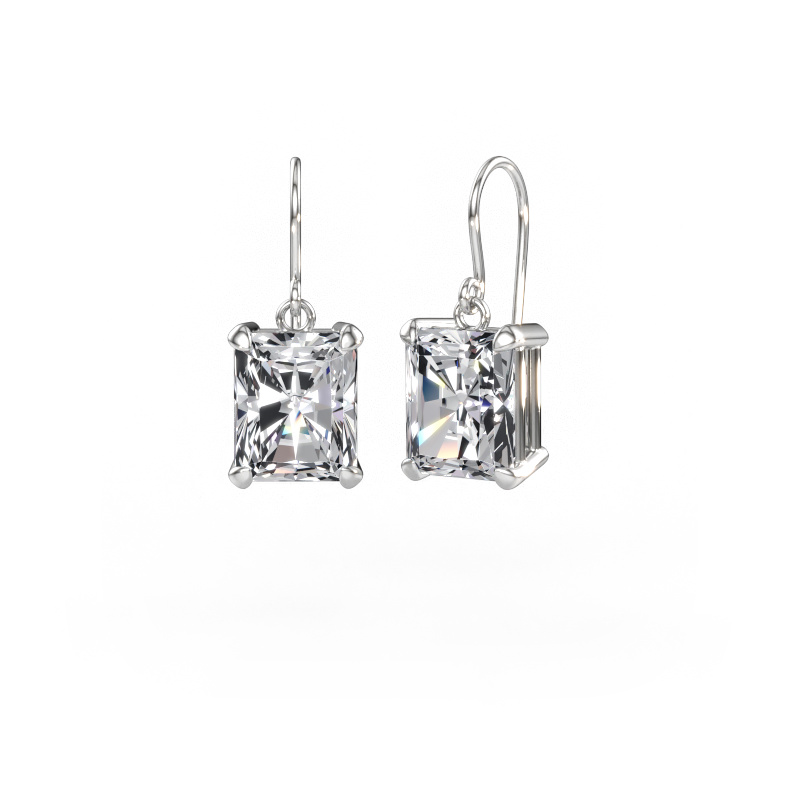 Immagine di Orecchini pendenti Laurie RAD 1 585 oro bianco Diamante lab grown 10.10 crt