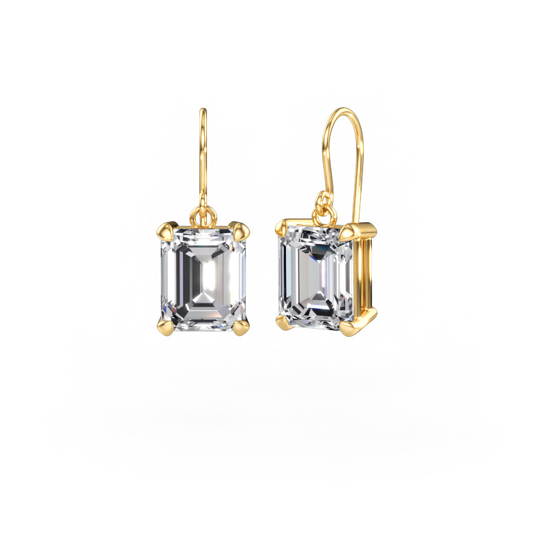 Image of Drop earrings Laurie EME 1 585 gold Lab grown diamond 10.42 crt