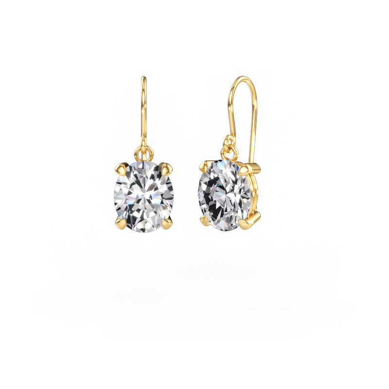 Bild av Hängande örhängen Laurie OVL 1 585 gult guld Labbodlad diamant 7.70 crt