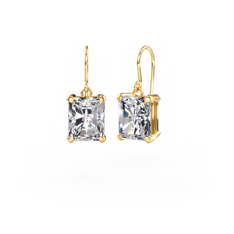 Image of Drop earrings Laurie RAD 1 585 gold Lab grown diamond 10.10 crt