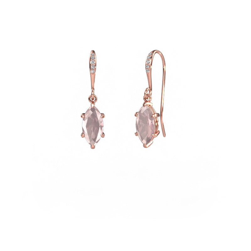 Bild von Ohrhänger Laurie MRQ 2 585 Roségold Morganit Champagner 10x5 mm