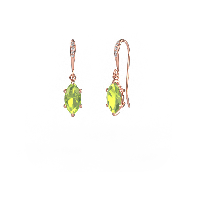 Bild von Ohrhänger Laurie MRQ 2 585 Roségold Peridot 10x5 mm