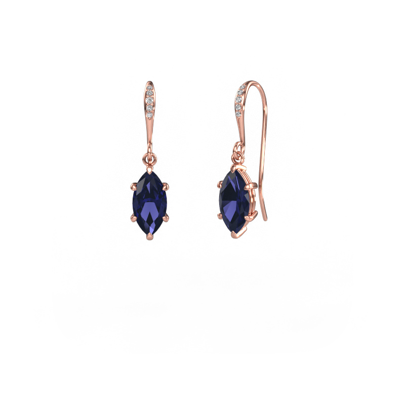 Image de Pendants d'oreilles Laurie MRQ 2 585 or rose Saphir 10x5 mm