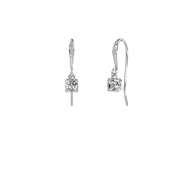 Image of Drop earrings Laurie RND 2 950 platinum Diamond 0.53 crt