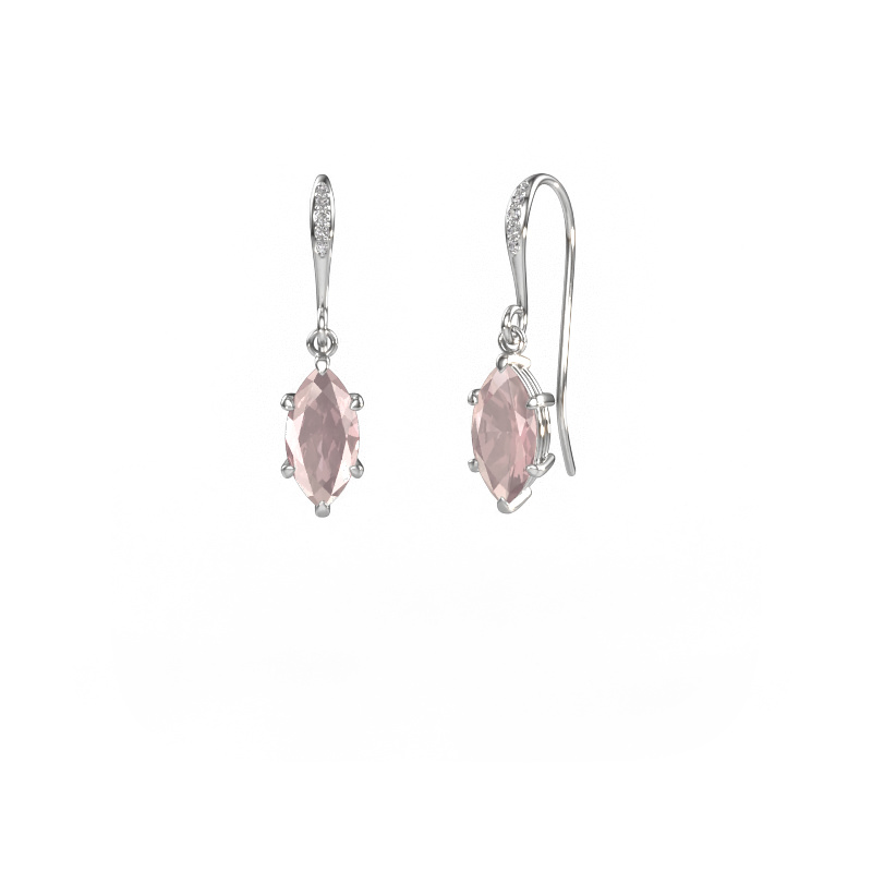 Bild von Ohrhänger Laurie MRQ 2 950 Platin Morganit Champagner 10x5 mm