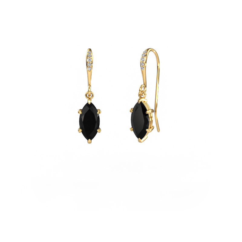 Image de Pendants d'oreilles Laurie MRQ 2 585 or jaune Diamant noir 2.430 crt