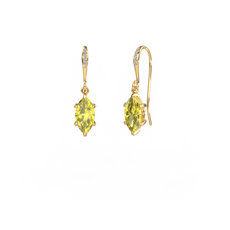 Image de Pendants d'oreilles Laurie MRQ 2 585 or jaune Diamants synthétiques jaune 10x5 mm