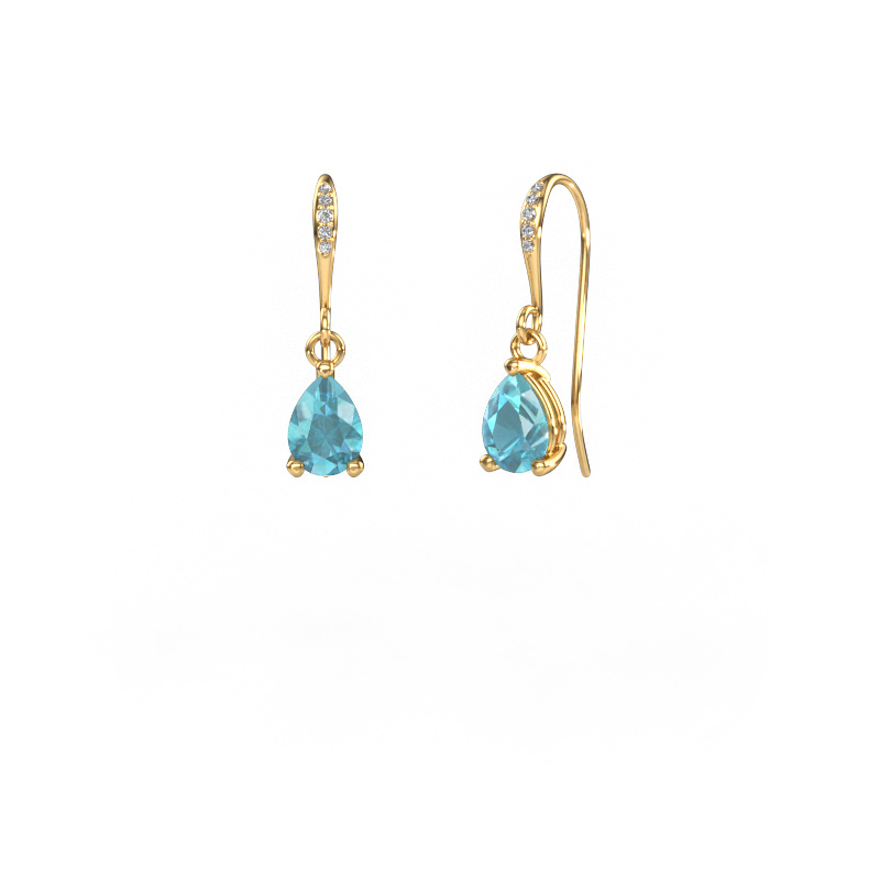Bild von Ohrhänger Laurie PER 2 585 Gold Blau Topas 7x5 mm