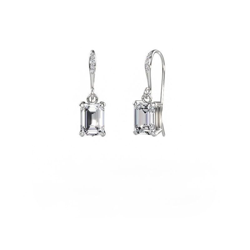 Image of Drop earrings Laurie RAD 2 950 platinum Diamond 3.03 crt