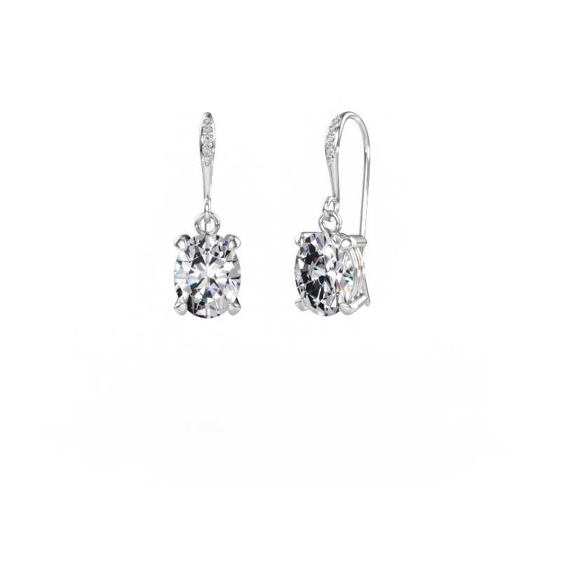 Immagine di Orecchini pendenti Laurie OVL 2 950 platino Diamante lab grown 2.23 crt