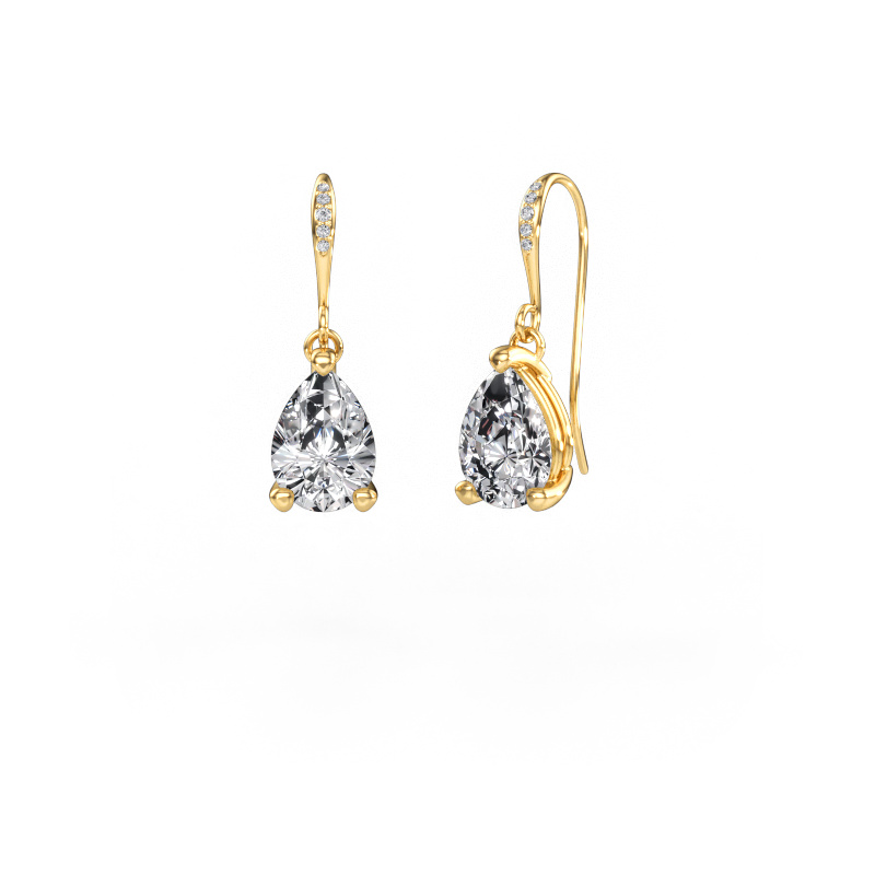 Image of Drop earrings Laurie PER 2 585 gold Diamond 4.230 crt