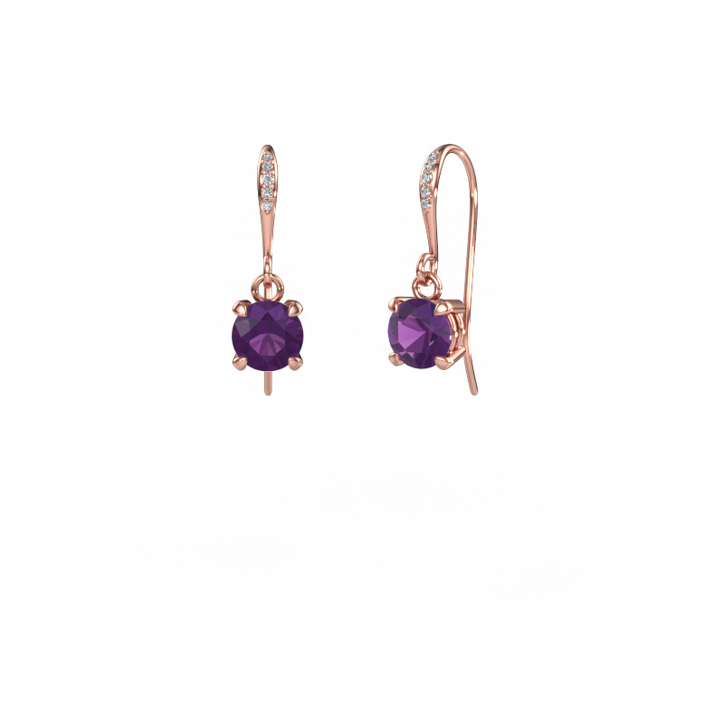 Bild von Ohrhänger Laurie RND 2 585 Roségold Amethyst 5.7 mm