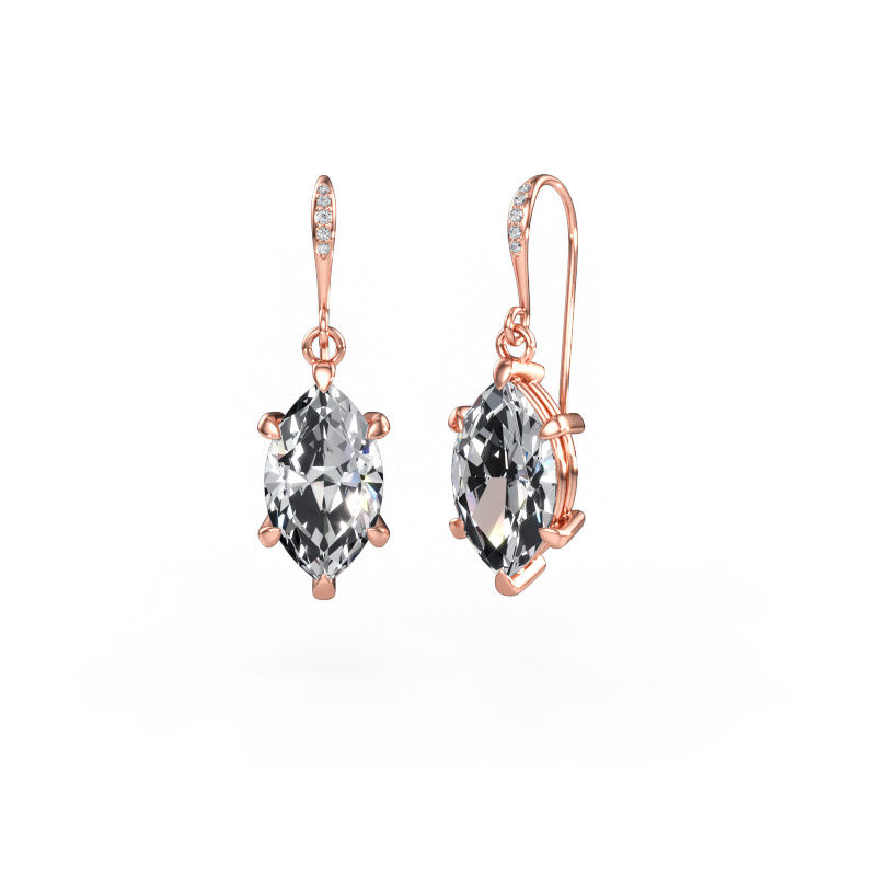 Immagine di Orecchini pendenti Laurie MRQ 2 585 oro rosa Diamante lab grown 6.030 crt