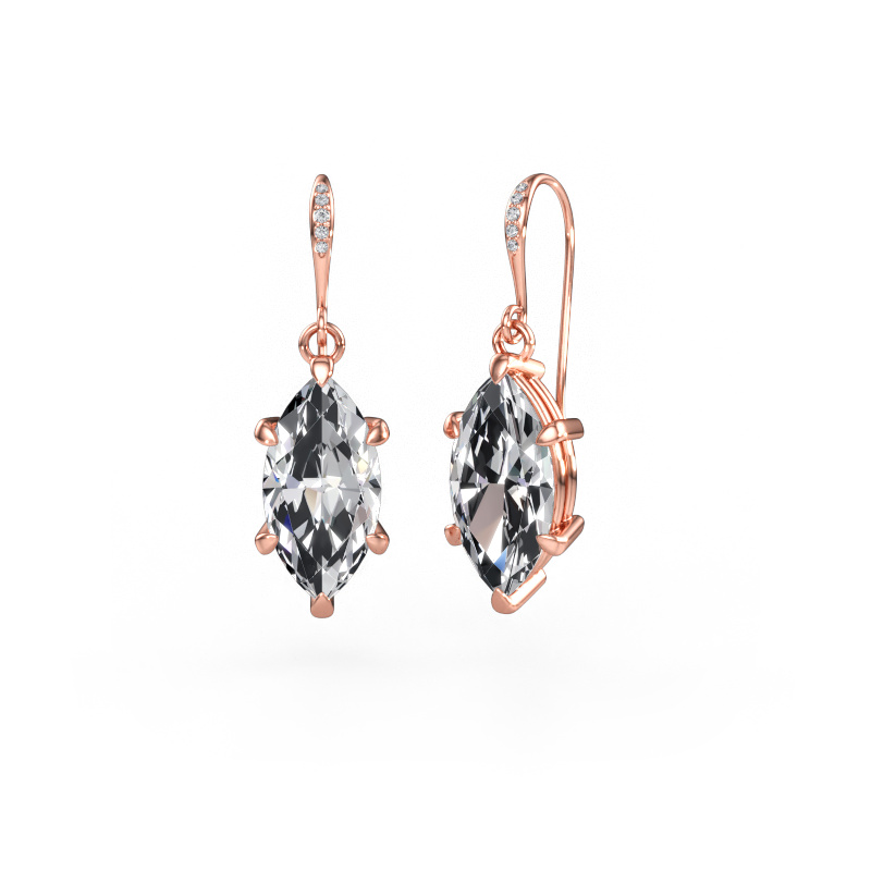 Immagine di Orecchini pendenti Laurie MRQ 2 585 oro rosa Diamante lab grown 7.750 crt