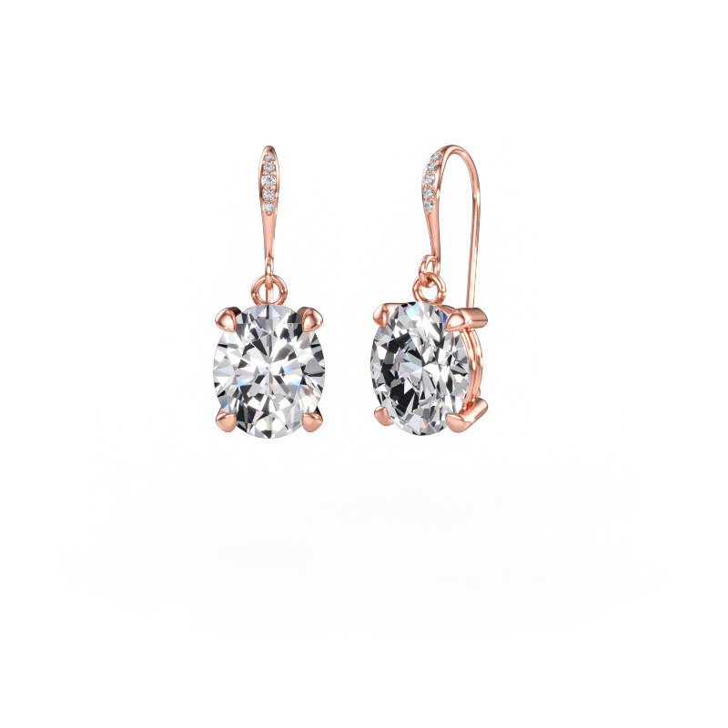 Bild av Hängande örhängen Laurie OVL 2 585 roséguld Labbodlad diamant 5.43 crt