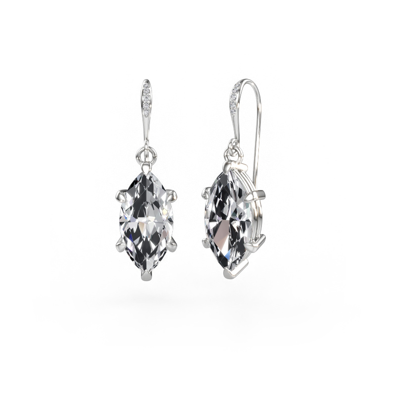 Immagine di Orecchini pendenti Laurie MRQ 2 585 oro bianco Diamante lab grown 7.750 crt