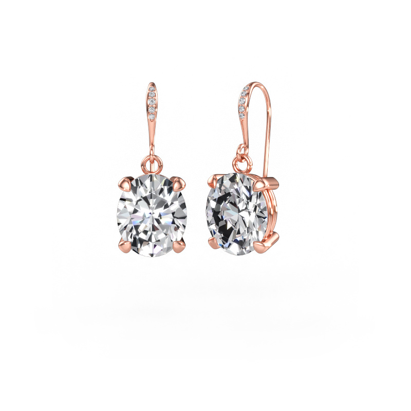 Bild av Hängande örhängen Laurie OVL 2 585 roséguld Labbodlad diamant 7.730 crt
