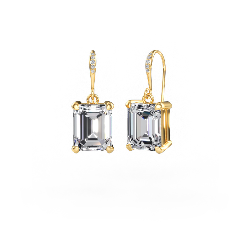 Image of Drop earrings Laurie RAD 2 585 gold Lab grown diamond 10.130 crt