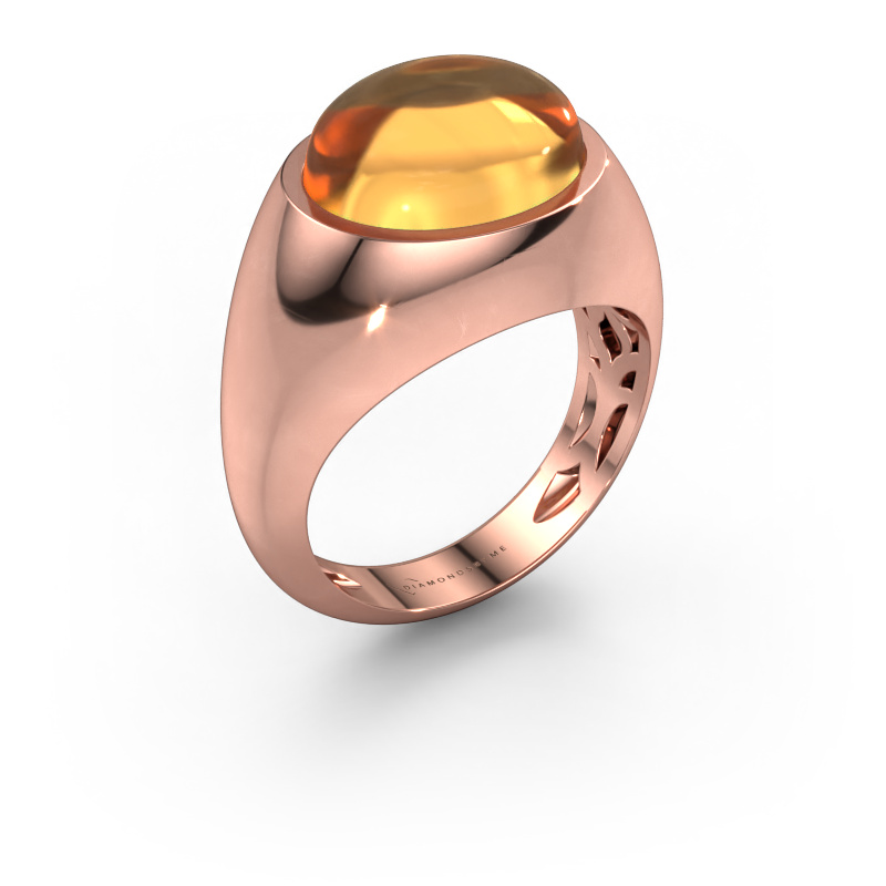 Bild von Ring Laurien 585 Roségold Citrin 12x10 mm