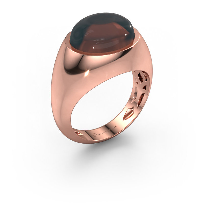 Image of Ring Laurien 585 rose gold Smokey quartz 12x10 mm