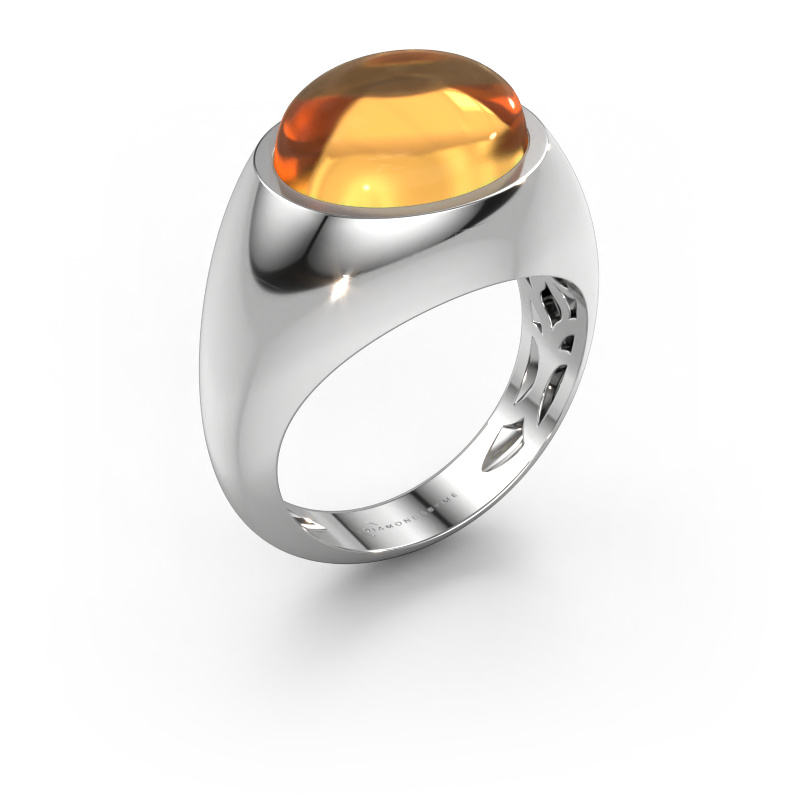 Bild von Ring Laurien 585 Weißgold Citrin 12x10 mm