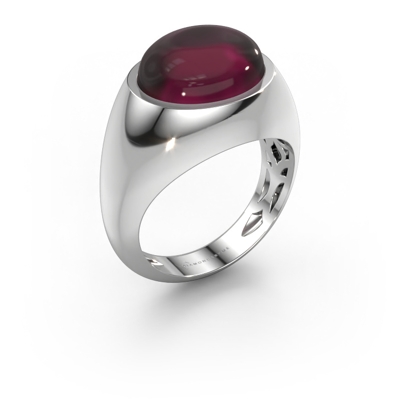 Image of Ring Laurien 585 white gold Rhodolite 12x10 mm