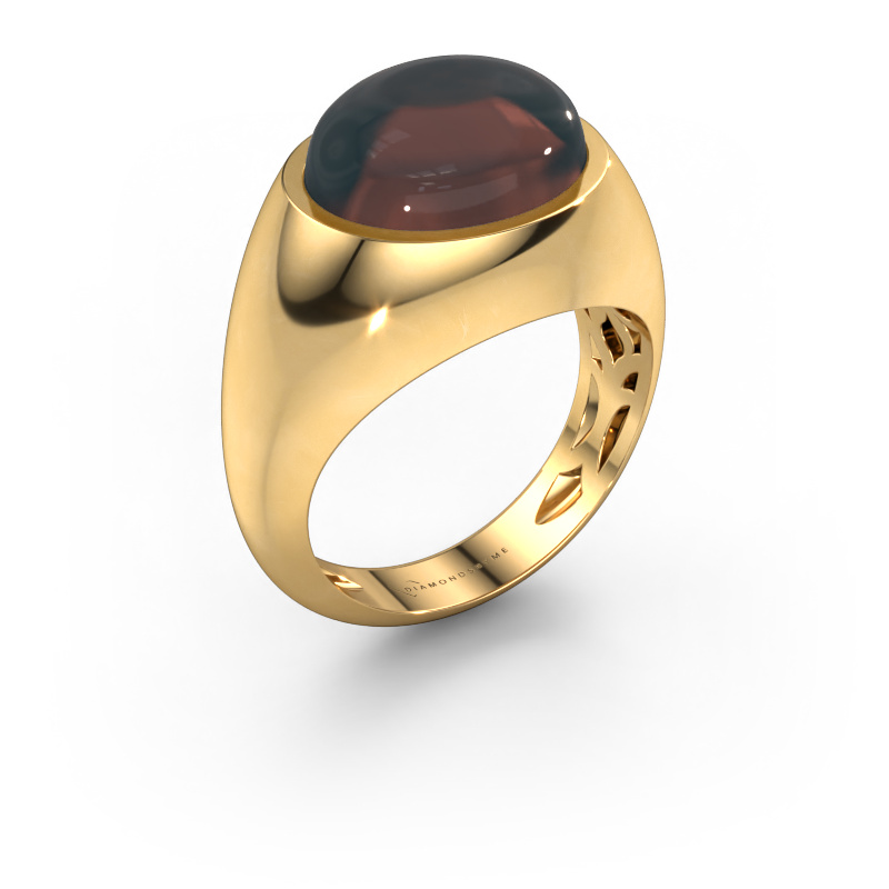 Image of Ring Laurien 585 gold Smokey quartz 12x10 mm